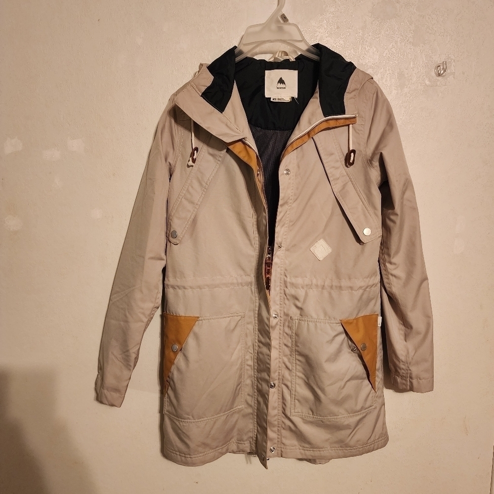 Burton Sadie Jacket Dryride Womens Size XS Hooded Full Zip & Snap Buttons (Spot)